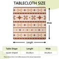 thumbnail image 2 of 34x34 Inch Bohemian Style Square Tablecloth with Elastic Edging, Fitted Cover for Card Tables and Dining Areas, 2 of 6