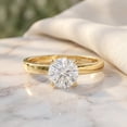 thumbnail image 3 of Rosec Jewels IGI Certified Lab Grown Diamond Engagement Ring - 0.98 Carat - E-VS1 Quality - with Jewelry Box, 10K Yellow Gold, US 11.50, 3 of 8