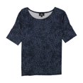 thumbnail image 1 of Blusa A-Line de dos tonos para mujer azul extragrande, 1 of 1