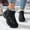 Black, variant on Women Quilted Slip On Ankle Snow Boots Furry Cuff Plush Lined Thick Rugged Sole Non Slip Warm Winter Booties Black 9