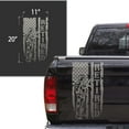 thumbnail image 2 of Retired Soldier Enlisted Man Veteran U.S. Army USAF USMC Distressed American US USA Flag Truck Tailgate Vinyl Decal fits Most Pickup Trucks Military Sticker (11"x20", Silver Gray (Metallic)), 2 of 8
