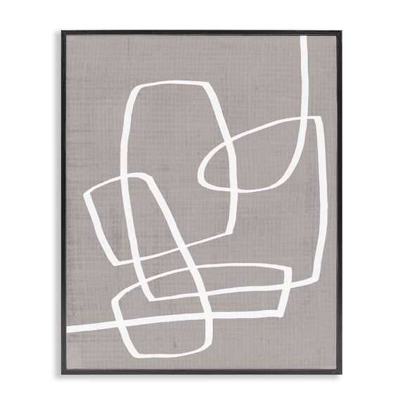 Stupell Industries Mid-Century Busy Single Line Movement Modern Abstract Composition Black Framed Giclee Art, 11 x 14, by June Erica Vess