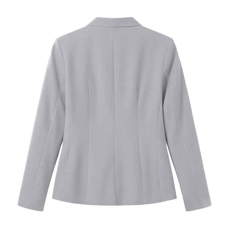grey dress jacket women's Hueook Women Blazer Lightweight Ladies Casual Suit Gray L, Women's, Size: Large grey suit for ladies