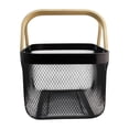thumbnail image 4 of Canasta Organizadora Metal con Asas Madera 39 cm Negro, 4 of 6
