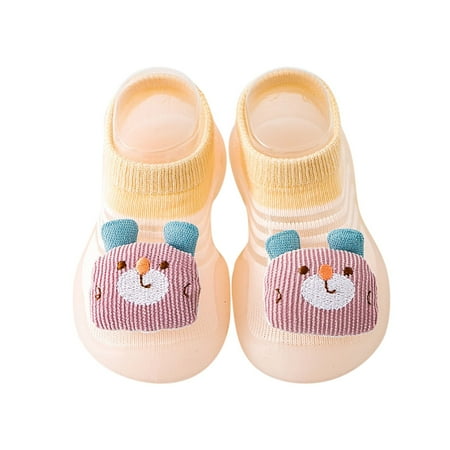 

TAIAOJING Baby Boy Girls Sock Shoes Toddler Cute Bear Pattern Children Mesh Breathable Floor Sneakers Non-Slip Shoe