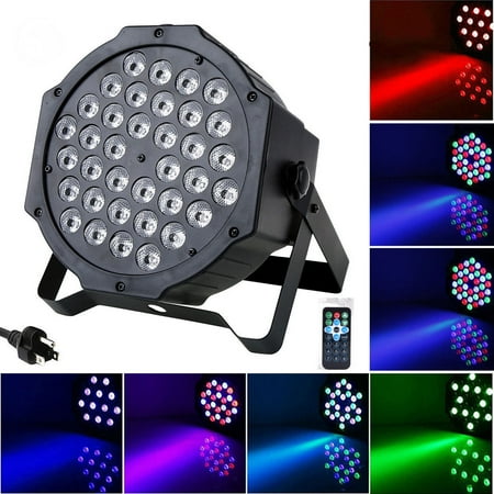 HURRISE 72W 36LED RGB Stage Light DJ Party Disco Club Lighting DMX512 with Remote Control US Plug