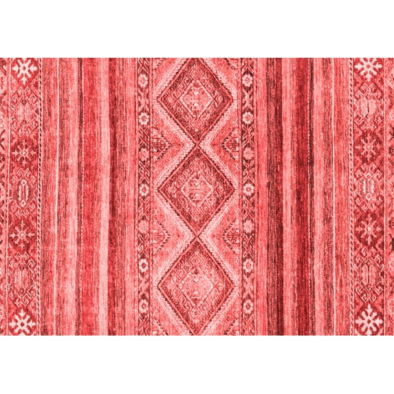 Ahgly Company Machine Washable Indoor Rectangle Southwestern Red Country Area Rugs, 5' x 7'