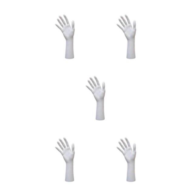 Wweixi Chic Chain Hand Model Shop Display Holder for Stunning Jewelry Showcase White 25.5cm 5Set