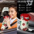 thumbnail image 5 of Christmas 30oz Handheld Travel Tumbler with Handle – Double Wall Stainless Steel Insulated Cup, Flip Straw Lid, Leak-Proof & BPA-Free for Hot and Cold Drinks – Durable Coffee & Juice Mug Black, 5 of 7