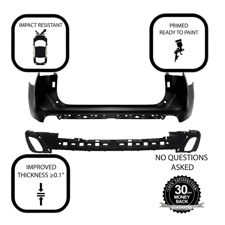 DCP Rear Bumper Covers Kit For 2020-2022 Toyota Highlander