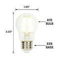 thumbnail image 3 of Westinghouse  Lighting 6-Watt (60-Watt Equivalent) Clear A15 Dimmable Filament LED Light Bulb, Medium Base, 6 Pack - 6-Pack, 3 of 5