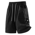thumbnail image 2 of HOOMEUMY Men Shorts Stylish Comfy Summer Oversized Elastic Waist Baseball Hiking Short Pants with Pockets Black XXL, 2 of 6