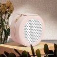 thumbnail image 6 of Yiaed Signal Icon Print Travel Jewelry Case Bridesmaid Gift Boxes Jewelry Travel Organizer Small Round Jewelry Box Mini Storage-Pink, 6 of 7