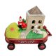 thumbnail image 1 of De Jardín De Navidad Vagón Rojo Santa Claus Conejo Resina Adornos De Jardín Al Aire Libre sonducket HA039224-00, 1 of 6