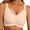 Beige, variant on MINTREUS Womens Wireless Bras V Mesh Comfortable Bralette Supportive Tshirt Bra No Underwire Seamless Push Up