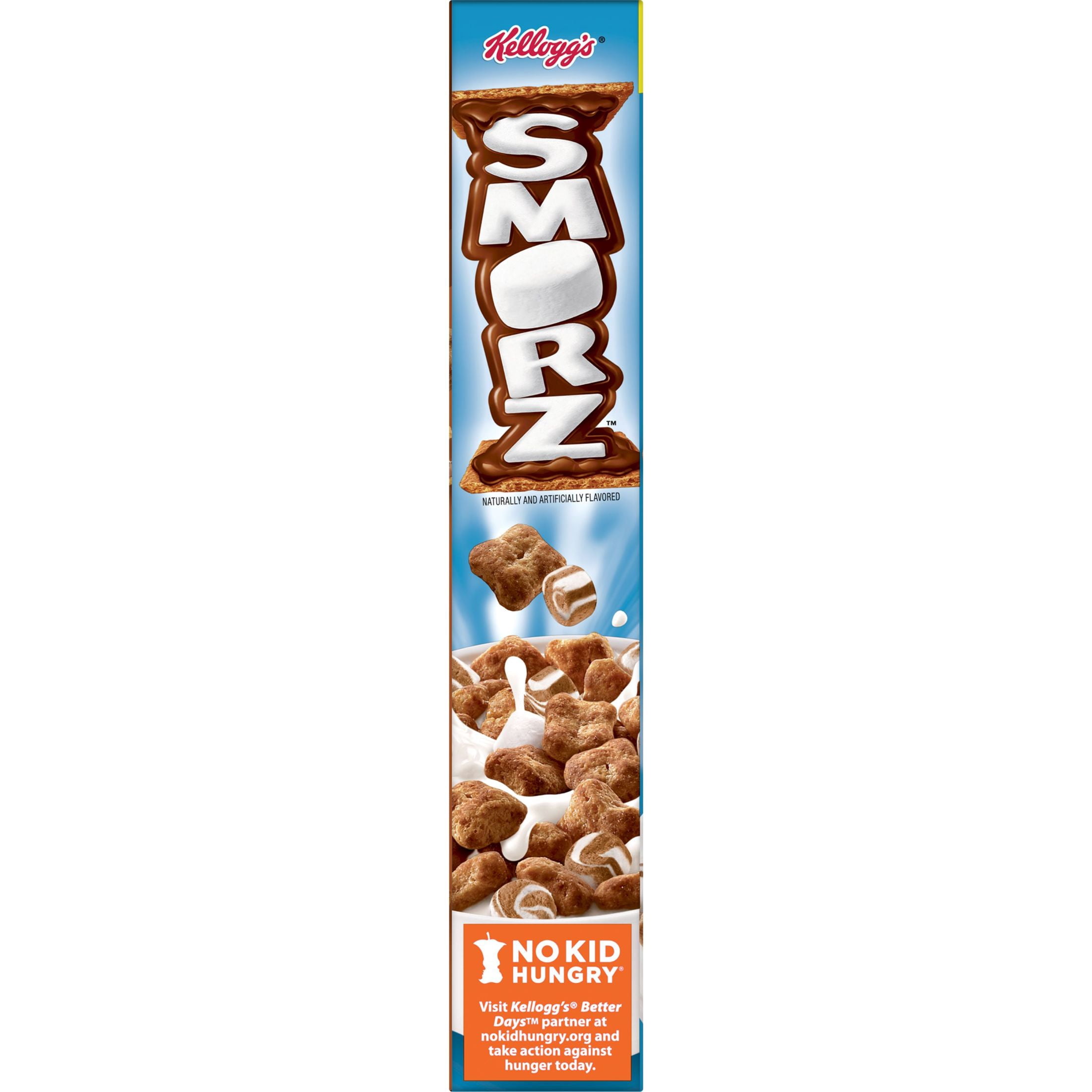 Kellogg's Smorz Breakfast Cereal, 8 Vitamins and Minerals, Kids Snacks, Family Size, Original, 13.4oz Box (1 Box)