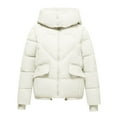 thumbnail image 5 of Fashion Winter Warm Jackets for Womens Plus Size Casual Solid Color Long Sleeve Warm, 5 of 8