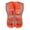 Orange, variant on Toptie 10 Pockets High Visibility Safety Vest, Reflective Trim Safety Vest-Red-XL