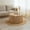Natural, variant on T1009-32 Contemporary Style Jungle Wood Coffee Table in Gray Color
