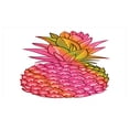 thumbnail image 4 of Pineapple Ceramic Toothbrush Holder, Exotic Tropical Organic Fruit Hand-drawn Illustration in Gradient Energetic Color, Decorative Versatile Countertop for Bathroom, 4.5" X 2.7", Multicolor, 4 of 4