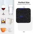 thumbnail image 6 of Lsque Mathematica Science Pattern 4" Drink Coasters Set of 4, PVC Leather Absorbent Coasters, Table Coaster Set Decorative Coffee Cup Coasters Housewarming Gift -Square, 6 of 6