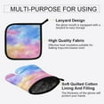 thumbnail image 4 of 2 PCS Oven Baking Gloves Set Heat Resistant Oven Mitt & Pot Holder Set Cooking Mitts Kitchen Home Supplies Tie-dye Clouds Pattern, 4 of 5