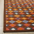 thumbnail image 3 of SAFAVIEH Metropolis Hamilton Geometric Diamonds Area Rug, Brown/Multi, 5'3" x 7'11", 3 of 4