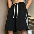thumbnail image 3 of Afelkas Men's Loose Basketball Shorts with Drawcord Waist Breathable Mesh Trunks for Court Games Heavy Training and Active Summer Wear Black,XXL, 3 of 6