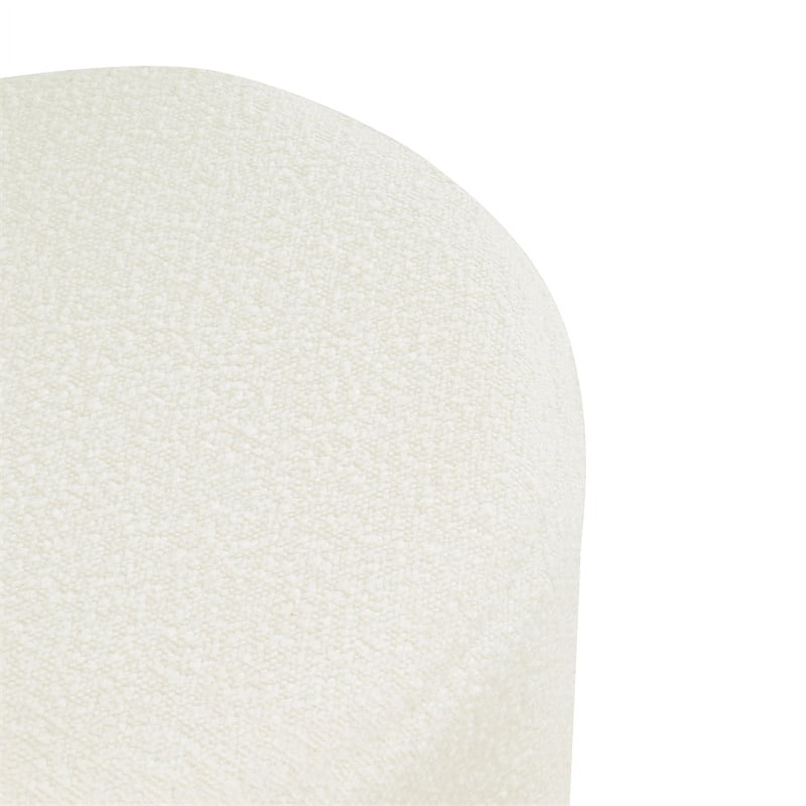 HomePop Upholstered Round Ottoman - Cream Boucle