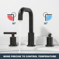 thumbnail image 4 of Wowow 8 in. Widespread Double Handle Bathroom Faucet in Oil Rubbed Bronze Included Pop-Up Drain and Aerator, 4 of 8