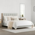 thumbnail image 2 of CHITA Full Size Upholstered Platform Bed Frame with Headboard,Grey, 2 of 8