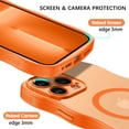 thumbnail image 3 of TELASO for iPhone 13 Pro Case Compatible with Mag-Safe 6.1" Curly Wave Edge Full Camera Protection 14 FT Drop Protection Magnetic Phone Case for 13 Pro Orange, 3 of 6