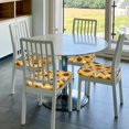 thumbnail image 6 of KLL Brown Leaf Pattern Sunflower Pattern Seat Covers for Dining Room Chairs,Washable Chair Seat Chair Covers Seat Protector-Two Pieces, 6 of 7