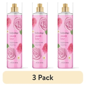 Bodycology Sweet Love Fragrance Body Mist, 8 fl oz (3-Pack)