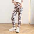 thumbnail image 4 of WAYUTE Girls Milk Silk Leggings Thin Long Pants with Leopard Print Patterns Stretchy Slim Fit Trousers Casual School Wear, 4 of 7