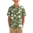 thumbnail image 3 of Rvasteizo Boys Short Sleeve T-Shirts Hawaiian Printed Lapel Soft Short Sleeve Shirt Top for Boys 3-15Years, 3 of 5