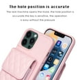 thumbnail image 4 of Nalacover Crossbody Wallet Case for iPhone 11 Pro Max, Back Card Slots Magnetic Button Cover with Adjustable Shoulder Strap Lanyard Kickstand Soft TPU Elegant PU Leather Shockproof Case,Pink, 4 of 6