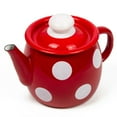 thumbnail image 6 of Dinnerware Decorative Tea Kettle Red White Polka-dot Enamelware Teapot 1.1-qt. (1 L), 6 of 6