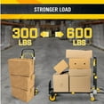 thumbnail image 6 of Rvchic 2 in 1 Foldable Heavy Duty Hand Truck with Retractable Handle and 4 Rubber Wheels,Industrial Convertible Dolly Cart for Moving,Travel,Office Use,600lbs, 6 of 7