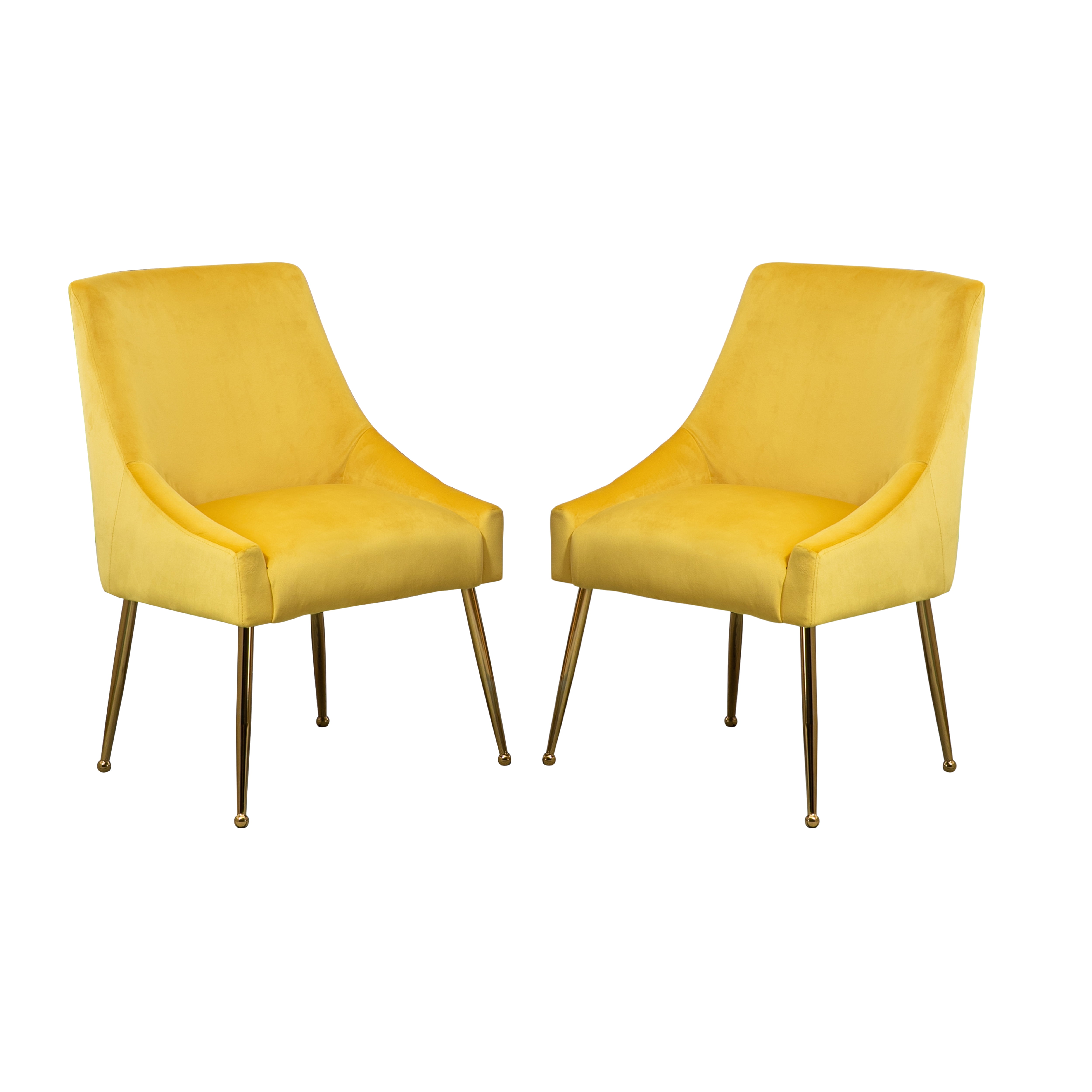 Restworld Upholstered Dining Chairs,Velvet Fabric Cover Mid Century