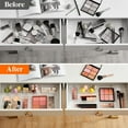 thumbnail image 3 of Lifewit 25 PCS Plastic Drawer Organizer Set, Clear Desk Organizer Tray for Office, College, 3 of 8