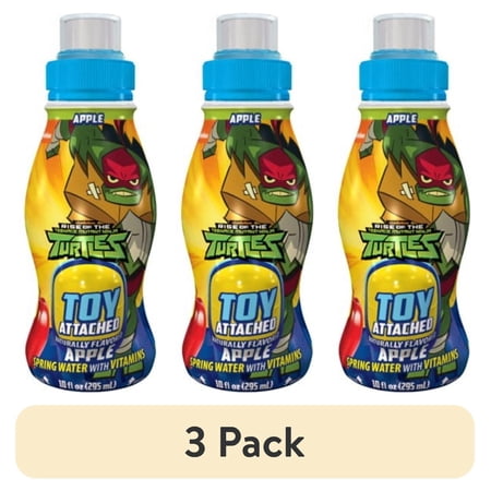 (3 pack) Drink & Play Apple Flavored Juicy Spring Water with Vitamins and Toy, 10 fl. oz.