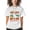 White, variant on Women's Graphic T-Shirt Black L Women's Tops Funny Dinosaur Pattern Crew Neck Short Sleeve Shirts for Women