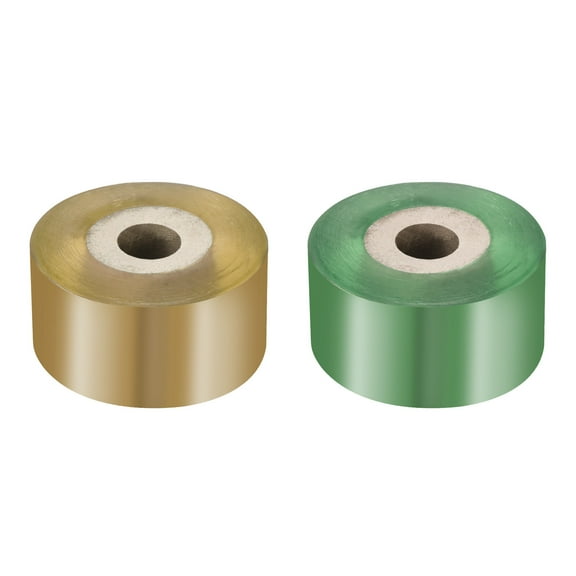 Uxcell 2 Rolls Fruit Tree Grafting Tape 3CM x 100M PE Grafting Film, Green Yellow