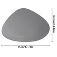 thumbnail image 3 of Coofit Faux Leather Placemat Waterproof Triangular Table Mat Table Placemat for Kitchen, 3 of 10