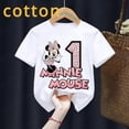 thumbnail image 2 of Camisetas de algodón de Disney con números 1 a 12 de Kawaii, ropa de dibujos animados de anime para niños y niñas, camiseta de verano para niños de Minnie Mouse, 2 of 5