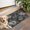 Dark Pioneer Flower, variant on Gray Floral Pattern Door Rugs,Washable Non Slip Door Mats Indoor,Decorative Door Mats,Entry Mat Indoor for Entrance,Bedroom,Kitchen,Bathroom,16"x24"