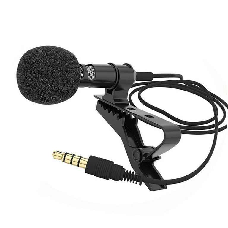 Portable Professional Grade Lavalier Microphone 3.5mm Jack Hands