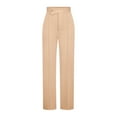 thumbnail image 4 of Sngxgn Women's Wide Leg Sweatpants Fall Casual High Wasited Pants(Khaki,S), 4 of 4