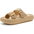 thumbnail image 1 of Slides for Women Men Pillow Slippers Double Buckle Adjustable Sandals EVA Recovery Slides, 1 of 6